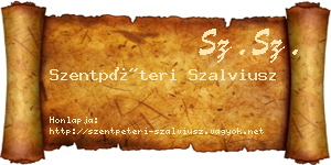 Szentpéteri Szalviusz névjegykártya